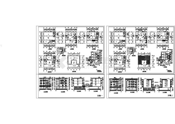 某地区大型私人别墅住宅建筑详细设计方案施工CAD图纸-图一