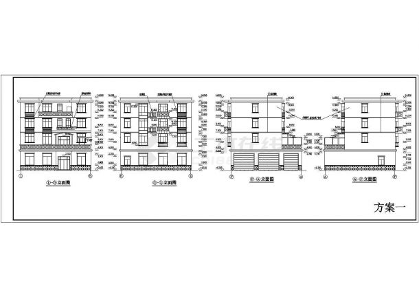 某地区大型私人别墅住宅建筑详细设计方案施工CAD图纸-图二