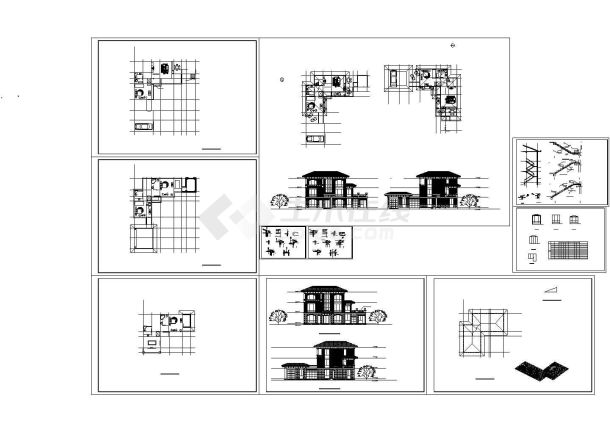 某地区私人别墅住宅建筑详细设计方案施工CAD图纸-图一