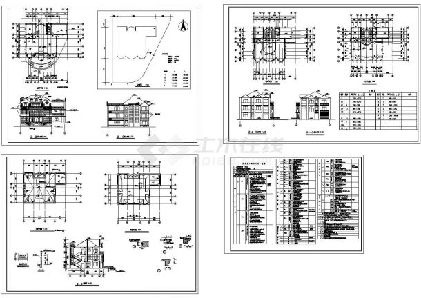 某地区私家别墅住宅建筑详细设计方案施工CAD图纸-图一