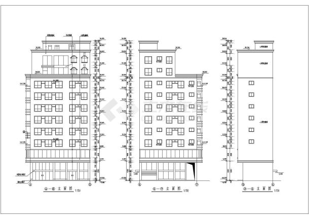 某地高档私人住宅建筑详细设计施工方案CAD图纸-图二