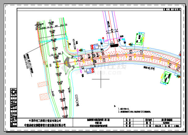 某特别合作区鹅埠横三路-交通工程设计cad全套施工图（含设计说明）-图一