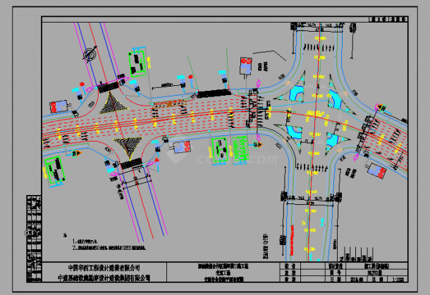 某特别合作区鹅埠横三路-交通工程设计cad全套施工图（含设计说明）-图二