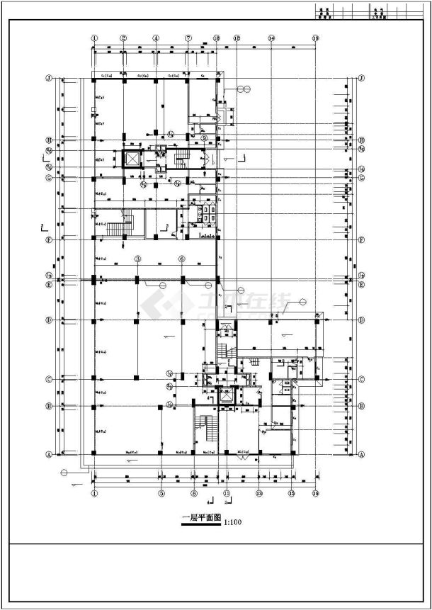 某十二层商住楼建筑施工全套图纸设计-图二