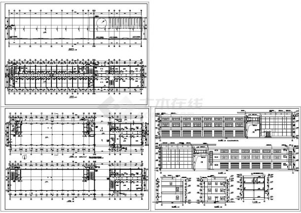 厂房设计_某多层厂房建筑详细设计施工方案CAD图纸-图一