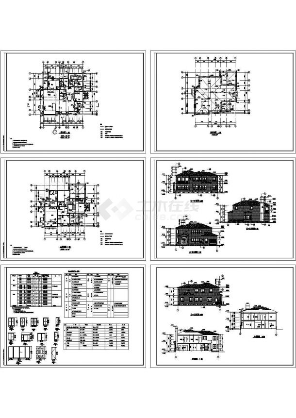 某大型宾馆别墅建筑详细设计施工方案CAD图纸-图一