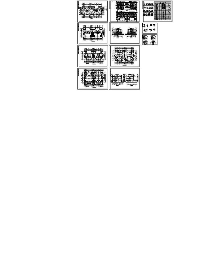 某豪华联排别墅建筑扩出详细设计施工方案CAD图纸_图1