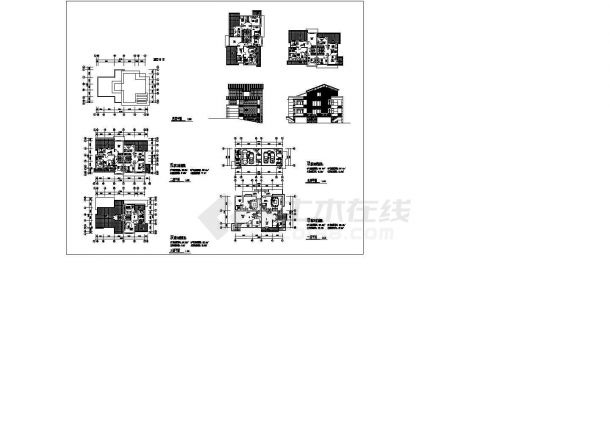 某经典别墅建筑详细设计施工方案CAD图纸-图一