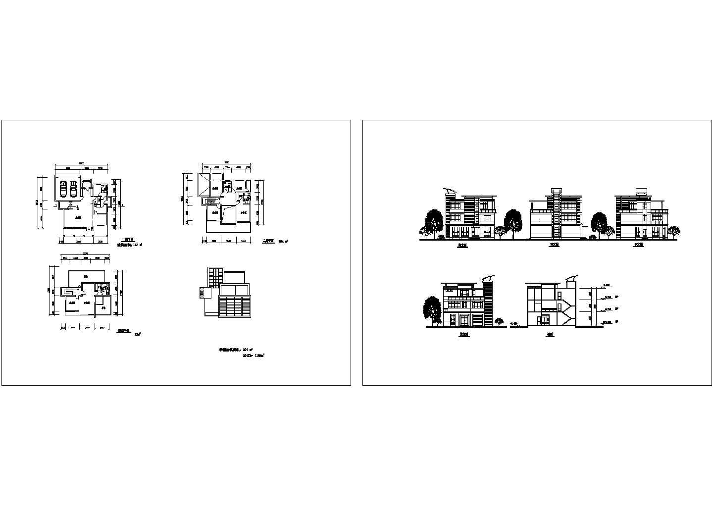 某经典别墅建筑结构详细设计施工方案CAD图纸