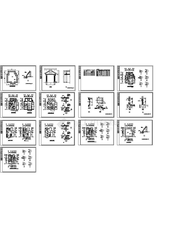 某现代经典大型别墅建筑详细设计施工方案CAD图纸-图一