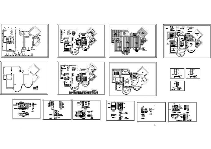 某现代花园别墅建筑方案设计详细施工CAD图纸_图1