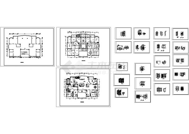 某现代豪华住宅别墅建筑方案设计详细施工CAD图纸-图一