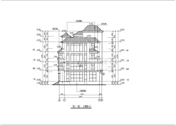 某现代高级独栋别墅建筑方案设计详细施工CAD图纸-图二