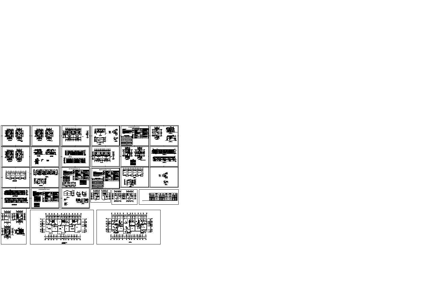 某现代多层建筑户型方案设计施工详细CAD图纸