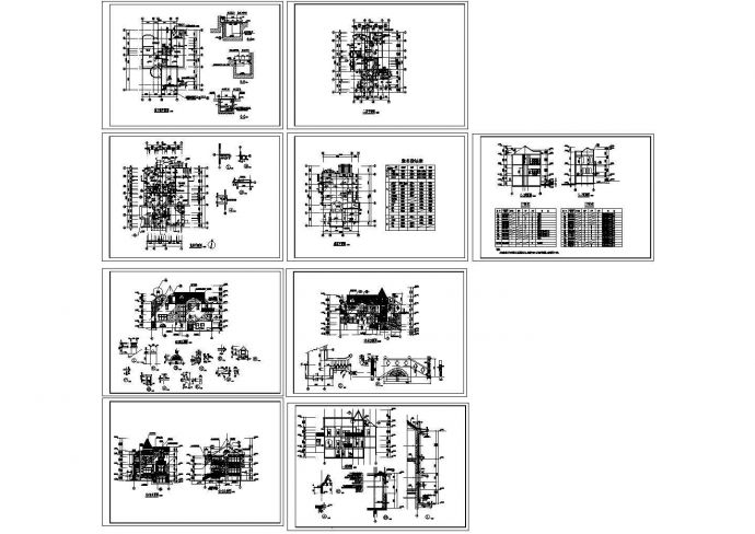 某现代独体别墅建筑方案设计施工详细CAD图纸_图1