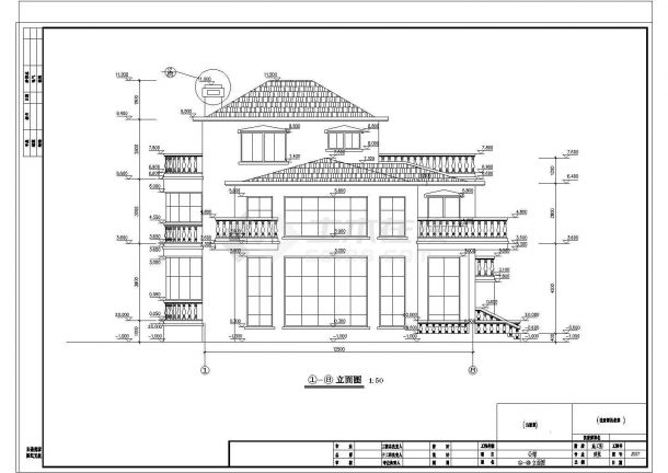 某独栋小别墅建筑全套详细设计方案施工CAD图纸-图二