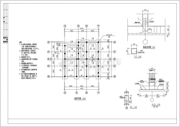 某现代豪华别墅建筑施工设计详细方案CAD图纸-图二