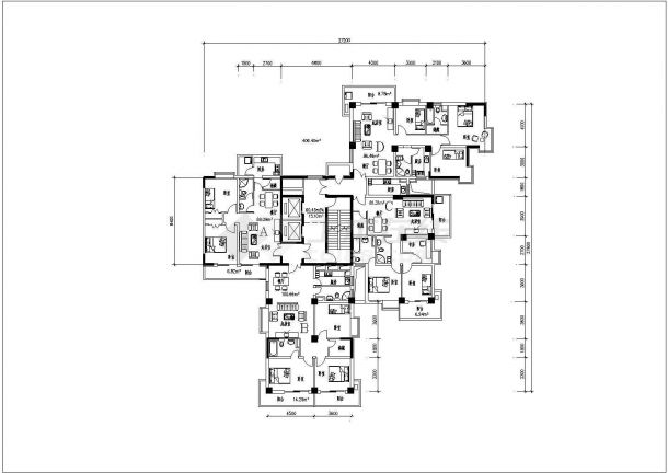 某小区现代别墅建筑详细设计方案施工CAD图纸-图二