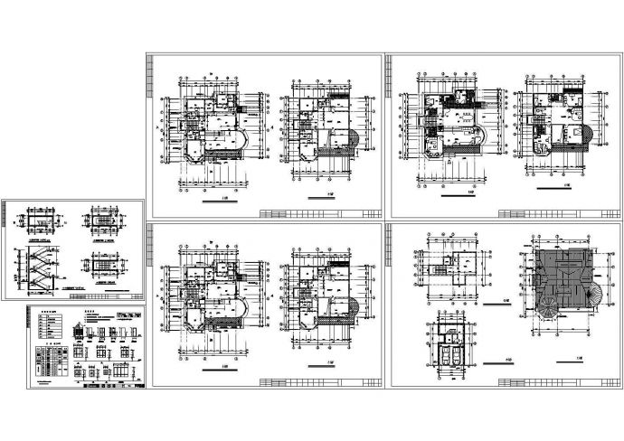 某地区现代小户型别墅建筑实例设计详细方案施工CAD图纸_图1