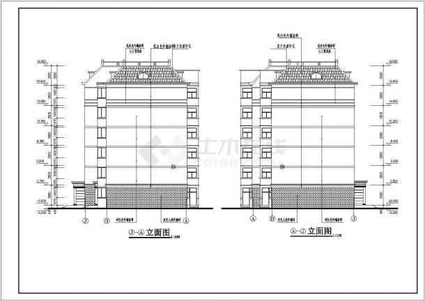 某现代豪华私人别墅建筑结构施工设计方案CAD图纸-图二