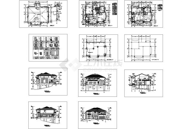 某地区现代别墅建筑大样完整设计方案施工CAD图纸-图一