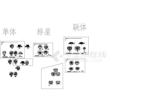 某地区经典样板别墅楼建筑设计方案施工CAD图纸-图一