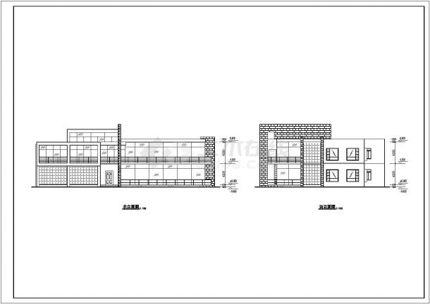 某地区经典办公别墅建筑结构设计方案施工CAD图纸-图二