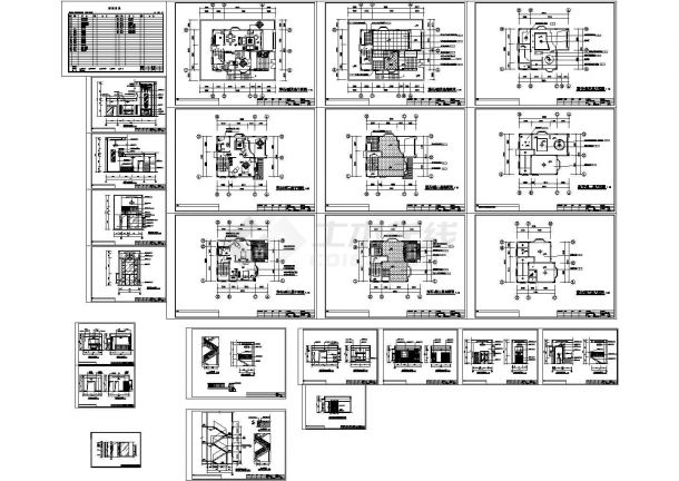 某地区经典宝石E型别墅建筑结构设计方案施工CAD图纸-图一