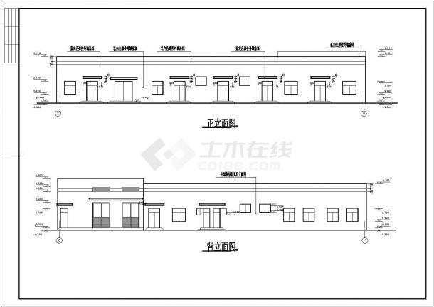 某经典标准厂机修动力车间建筑全套设计施工CAD图纸-图二