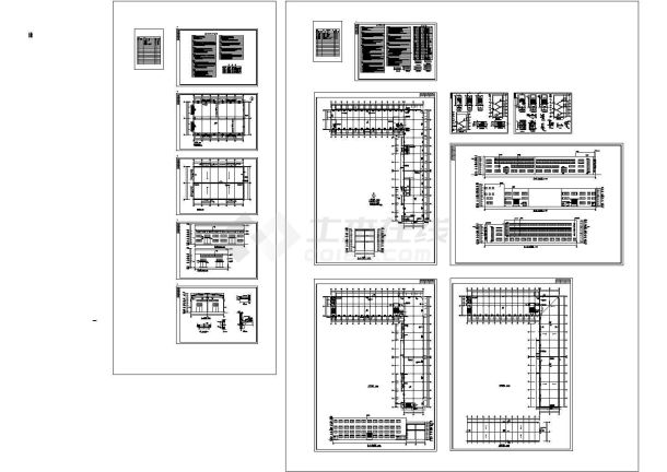 厂房设计_某经典标准大型厂房两车间建筑完整设计施工CAD图纸-图一