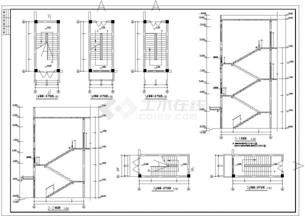 厂房设计_某经典标准大型厂房两车间建筑完整设计施工CAD图纸-图二