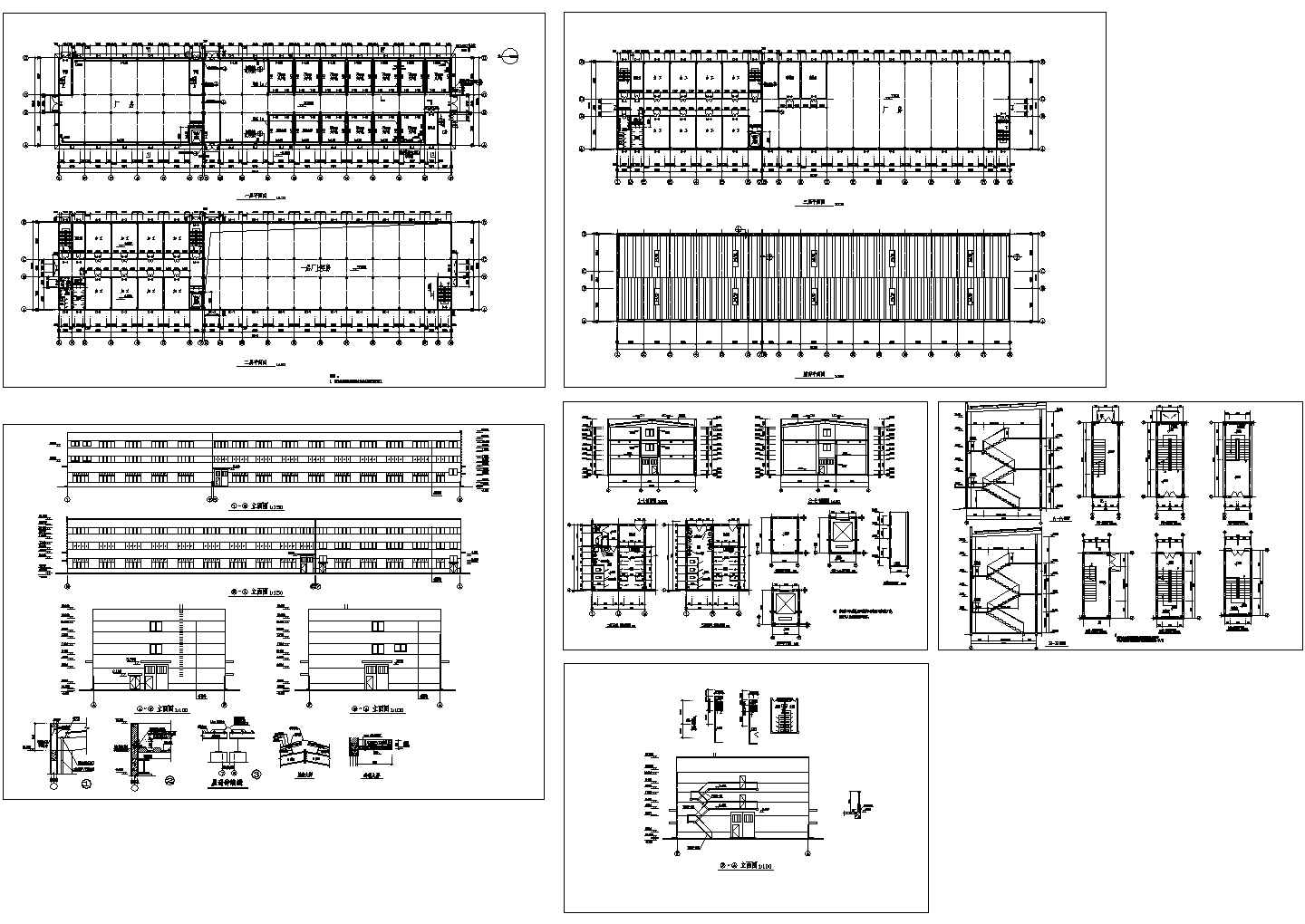 厂房设计_某经典标准厂房车间建筑设计施工CAD图纸