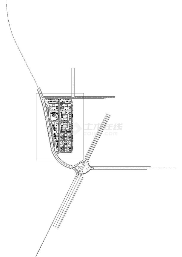 某经典标准大型工业园区规划设计施工CAD图纸-图一
