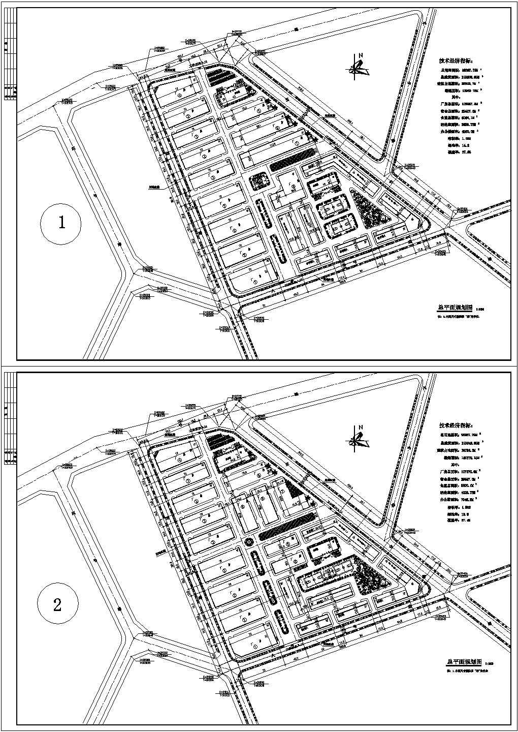 某经典标准工业城规划设计施工CAD图纸