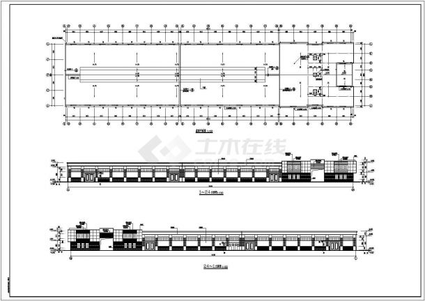 某现代标准新菜场建筑修改设计详细施工CAD图纸-图二
