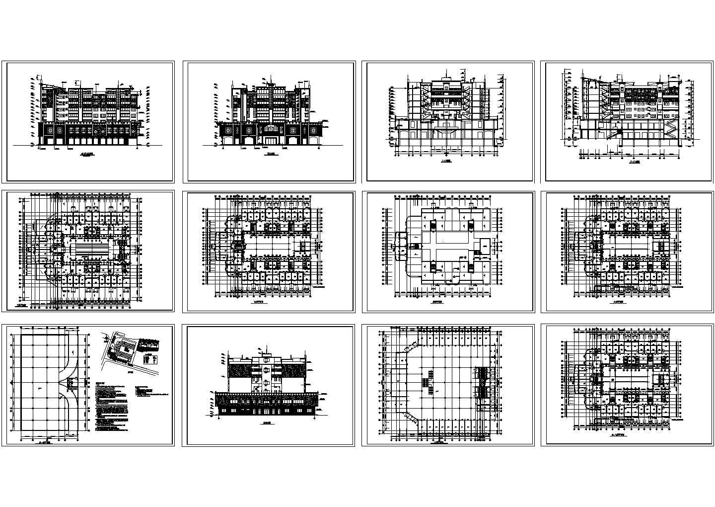 某现代标准农贸市场建筑设计详细施工CAD图纸