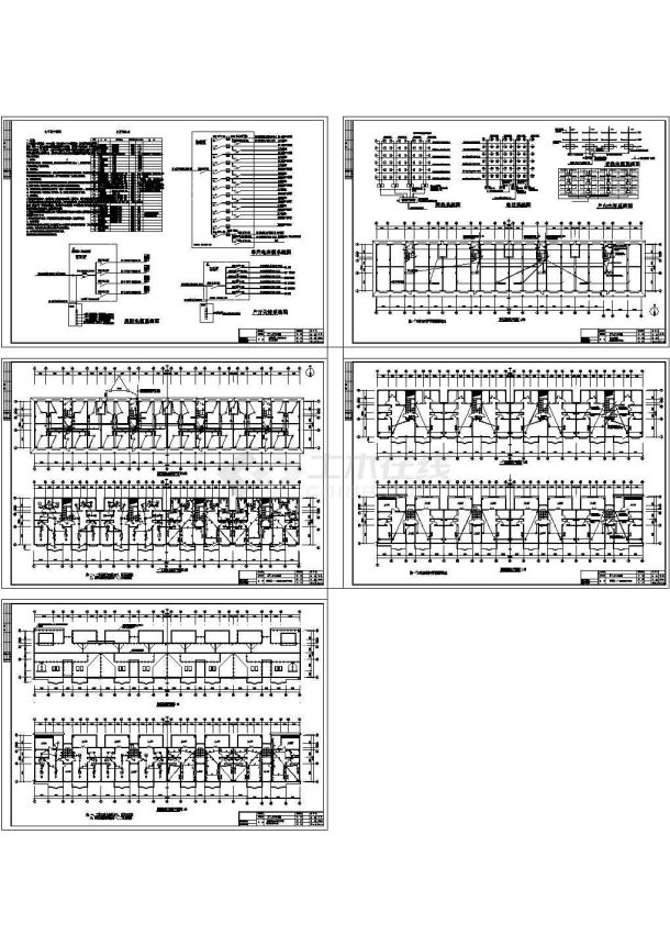 六层住宅-电气施工全套图纸设计-图一