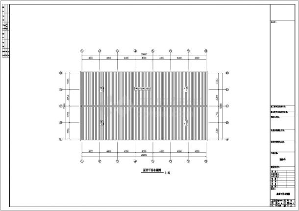 某现代标准型钢结构二层15x28钢结构设计详细施工CAD图纸-图二