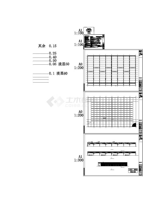 某现代标准型某公司钢铁物流A区仓储设计详细施工CAD图纸-图一