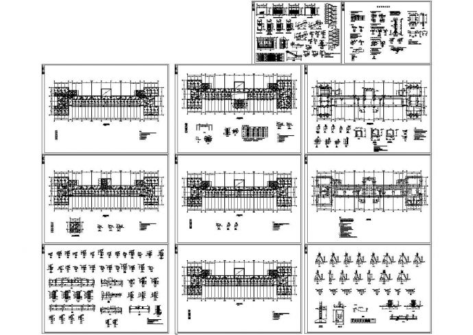 某经典现代风格5层砖混结构学校结构设计详细施工CAD图纸_图1