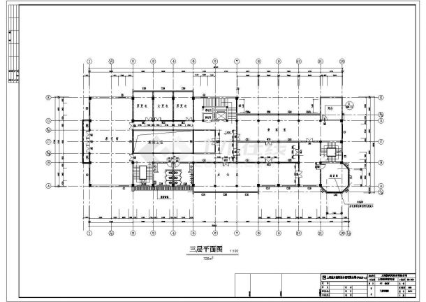 上海桥梓湾商城会所（仿古风格，三层框架结构）设计cad全套建筑施工图（含设计说明，含效果图，含八角观景阁设计）-图二