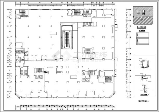 高层商业住宅综合楼电气施工全套图纸设计-图二