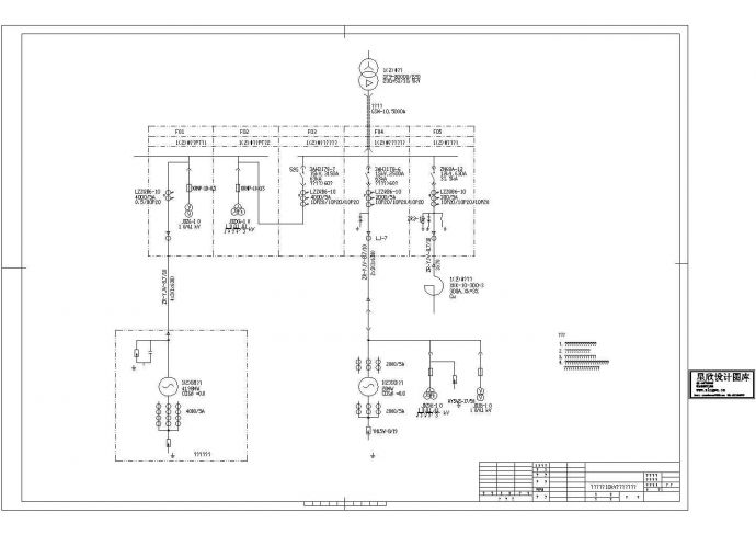 发电机出口10kV配电装置CAD平面接线图_图1