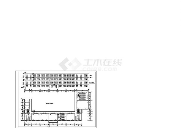汉中市某实验中学教学楼标准层平面设计CAD图纸-图一
