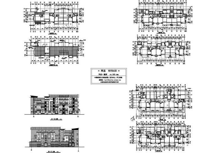 江苏某地多层住宅建筑设计施工cad图纸，共八张_图1