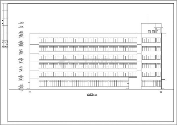 某标准现代框剪结构商务楼建筑结构设计详细施工CAD图纸-图二