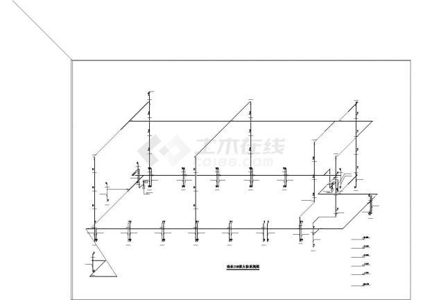 办公楼设计_五层商业办公楼给排水全套设计CAD图纸设计.dwg-图二