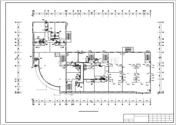 某五层综合楼给排水及消防全套设计CAD图纸设计.dwg-图二