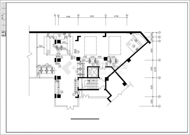 某13层商住综合楼空调机房全套设计CAD图纸设计.dwg-图二