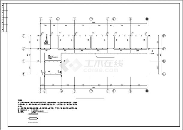 某6层砌体小学教学楼加固结构全套设计CAD图纸设计.dwg-图二